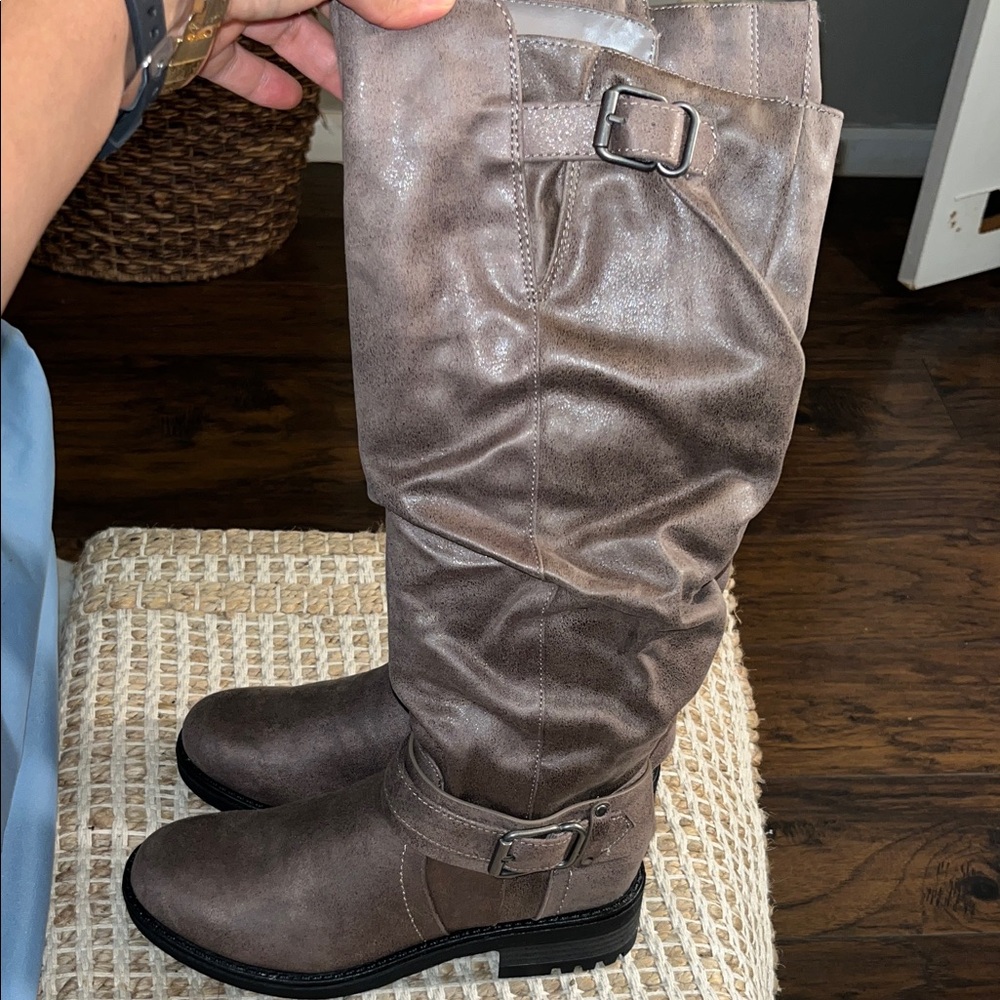 Carlos by Carlos Santana Gray Over the Knee Boots